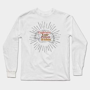 Empower Your Power Within | Brain with Sparks Design Long Sleeve T-Shirt